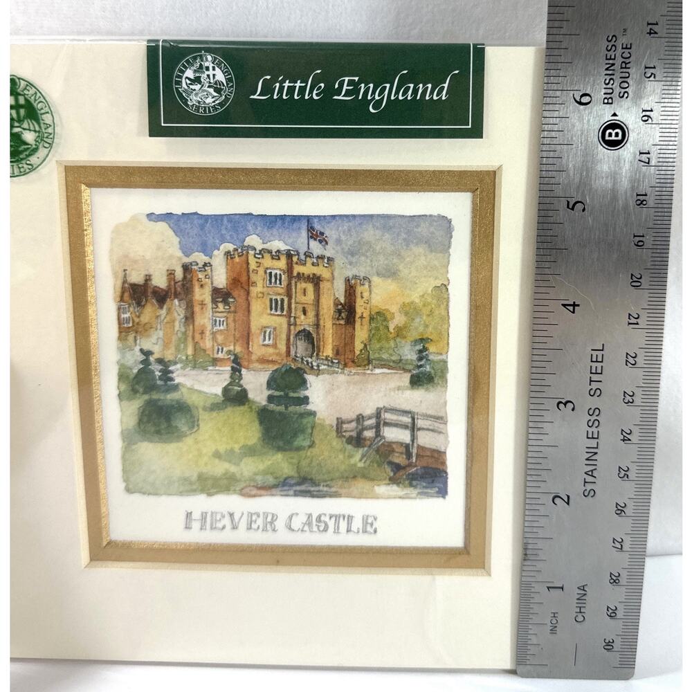 Little England Hever Castle Watercolor Art Print Temple Island England 6.5” - Picture 6 of 8